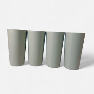 4 Mainstays 26 oz Plastic Tumbler Sage Green BPA Free Microwave Dishwasher Safe